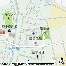 静岡県磐田市岡299-1周辺の地図
