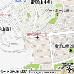 帝塚山南二丁目周辺の地図