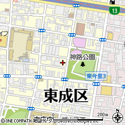 東洋カーマックス東中本駐車場周辺の地図