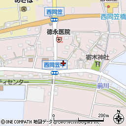 静岡県袋井市西同笠283周辺の地図