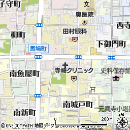 奈良県奈良市南風呂町27周辺の地図