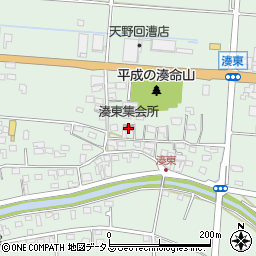 静岡県袋井市湊1254-1周辺の地図