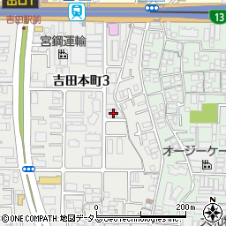 フジパレス吉田本町３番館周辺の地図