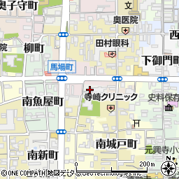 奈良県奈良市南風呂町23周辺の地図