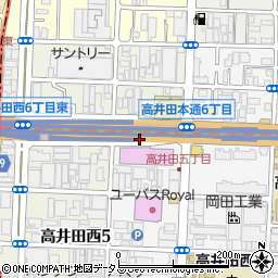 高井田入口周辺の地図