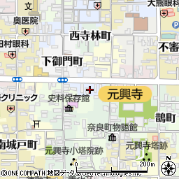 奈良県奈良市北室町周辺の地図