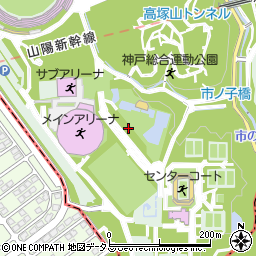 神戸総合運動公園トイレ３周辺の地図