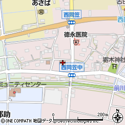 静岡県袋井市西同笠264周辺の地図