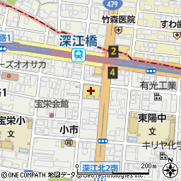 イズミヤ深江橋店駐車場周辺の地図