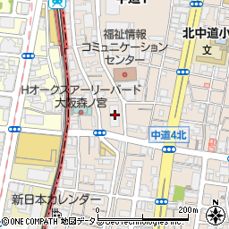 テルウェル西日本株式会社　関西総合ビルマネジメント事業部・ハウスクリーニング専用周辺の地図
