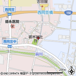 静岡県袋井市西同笠341周辺の地図