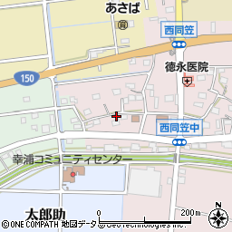 静岡県袋井市西同笠254周辺の地図