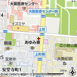 リパーク国立大阪病院南駐車場周辺の地図