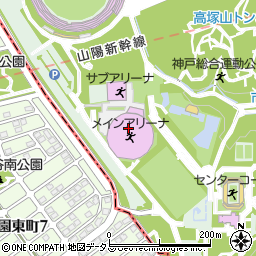 グリーンアリーナ神戸周辺の地図