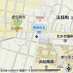 静岡県浜松市中央区法枝町615周辺の地図