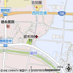静岡県袋井市西同笠350周辺の地図