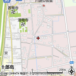 静岡県磐田市川袋521-1周辺の地図