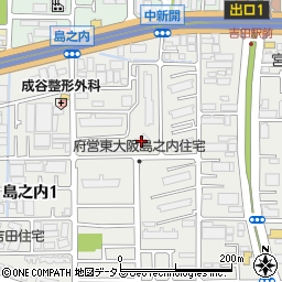 大阪府営東大阪島之内住宅周辺の地図