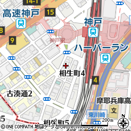ヴィラパックス神戸周辺の地図