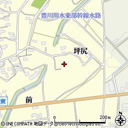 愛知県豊橋市東七根町坪尻周辺の地図