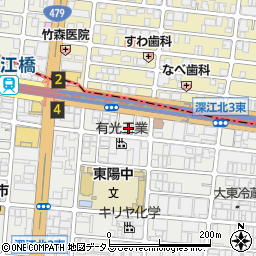深江橋レインボーマンション周辺の地図