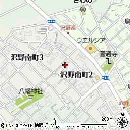 兵庫県明石市沢野南町周辺の地図