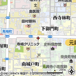 奈良県奈良市阿字万字町周辺の地図
