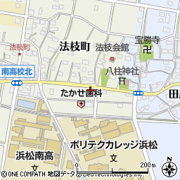 静岡県浜松市中央区法枝町650周辺の地図