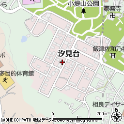 静岡県牧之原市汐見台周辺の地図
