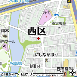 西山商店周辺の地図