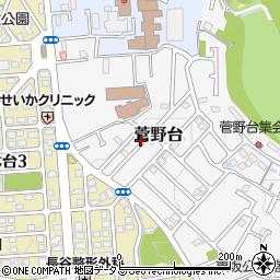 奈良県奈良市菅野台周辺の地図