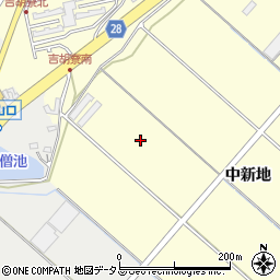 愛知県田原市吉胡町中新地周辺の地図