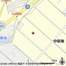 愛知県田原市吉胡町（中新地）周辺の地図