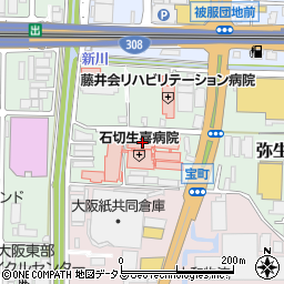 石切生喜病院（藤井会）周辺の地図