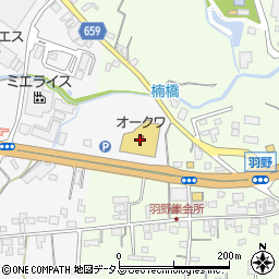 ブルースカイランドリー　オークワ久居庄田店周辺の地図