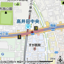 ローソンＳ　ＯＳＬ高井田駅店周辺の地図