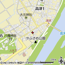 益田高津郵便局周辺の地図