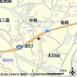 愛知県豊橋市小松原町出口周辺の地図