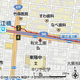 大阪シティ信用金庫深江橋支店周辺の地図