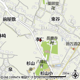 愛知県豊橋市杉山町孝仁周辺の地図