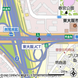 東大阪荒本出入口周辺の地図