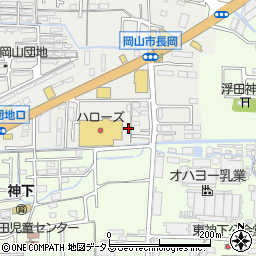 岡山県岡山市中区長岡458周辺の地図
