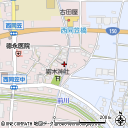 静岡県袋井市西同笠190周辺の地図