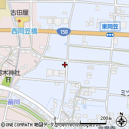 静岡県袋井市東同笠387周辺の地図