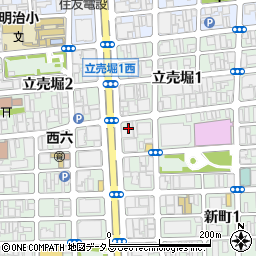 布目の里 有機野菜ダイニング 大阪新町周辺の地図