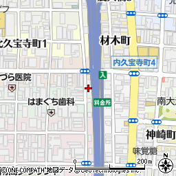 ピー・ゾーン博労町駐車場周辺の地図