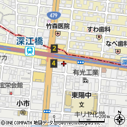 八剣伝 深江橋店周辺の地図