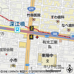 八剣伝 深江橋店周辺の地図