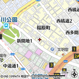 リパーク神戸福原町第５駐車場周辺の地図