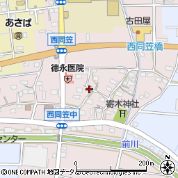 静岡県袋井市西同笠308-3周辺の地図